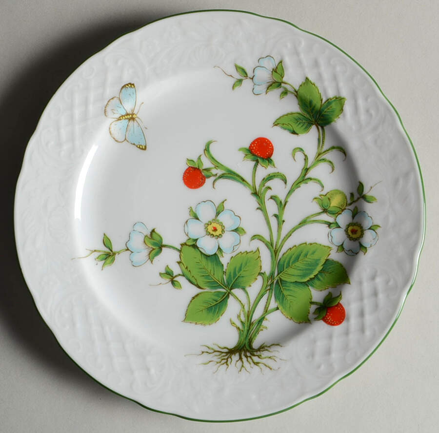 Wild Strawberry Salad Plate by Schumann - Bavaria-1