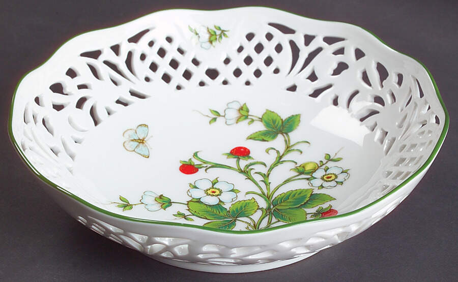 Wild Strawberry 7'' Pierced Round Bowl by Schumann - Bavaria-1