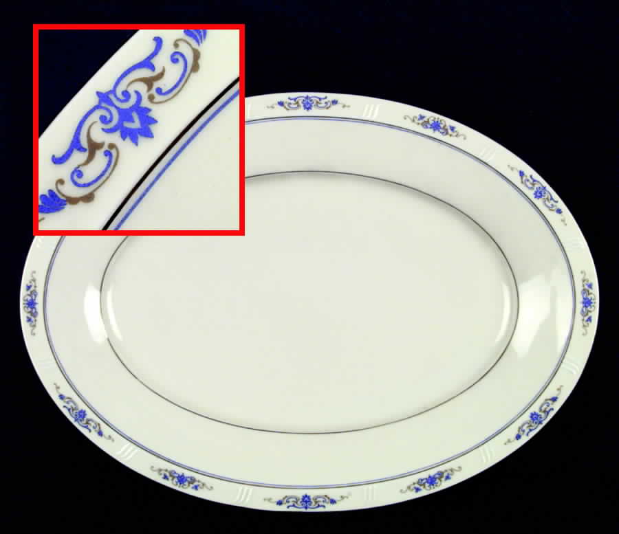 Bleuette 12" Oval Serving Platter by Haas-Czjzek Coronado-1