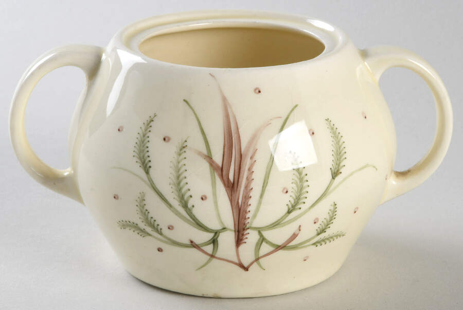 Chinese Fern Green Sugar Bowl No Lid by Susie Cooper-1