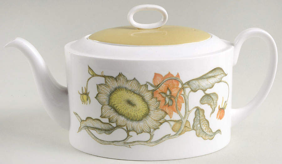 Sunflower Teapot & Lid by Susie Cooper-1