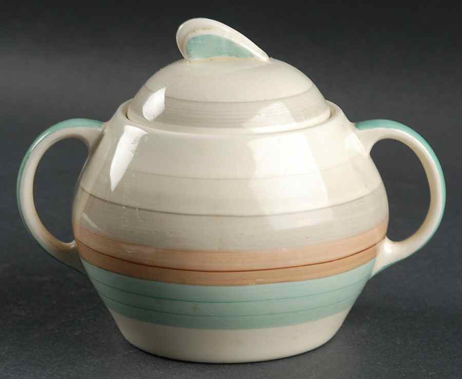 Wedding Ring Sugar Bowl & Lid by Susie Cooper-1