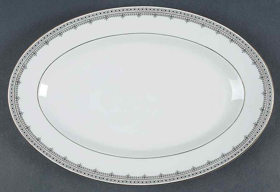 Domino 11" Oval Serving Platter by Scherzer-1