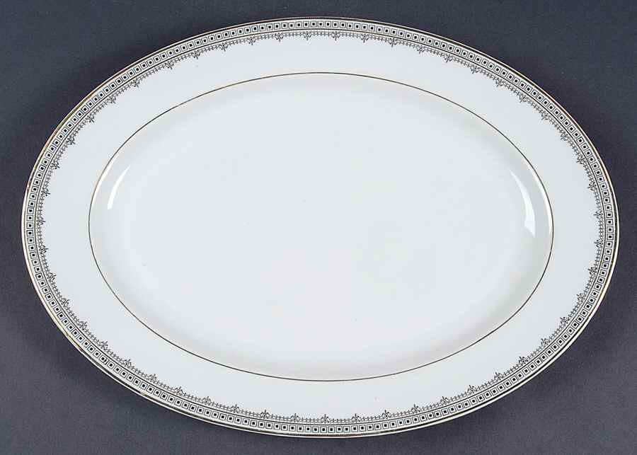 Domino 13" Oval Serving Platter by Scherzer-1