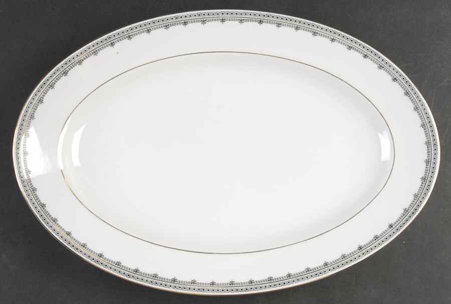 Domino 15" Oval Serving Platter by Scherzer-1