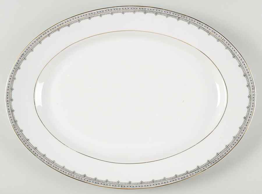Domino 15" Oval Serving Platter by Scherzer-1