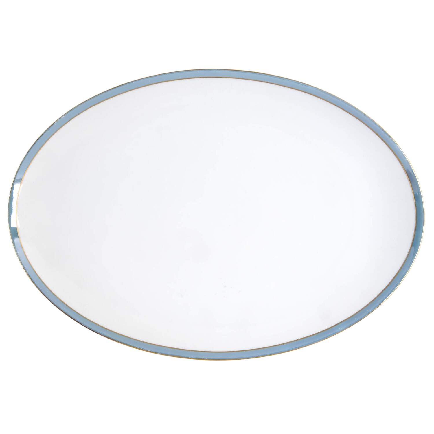 Spring Blue 14" Oval Serving Platter by Scherzer-1