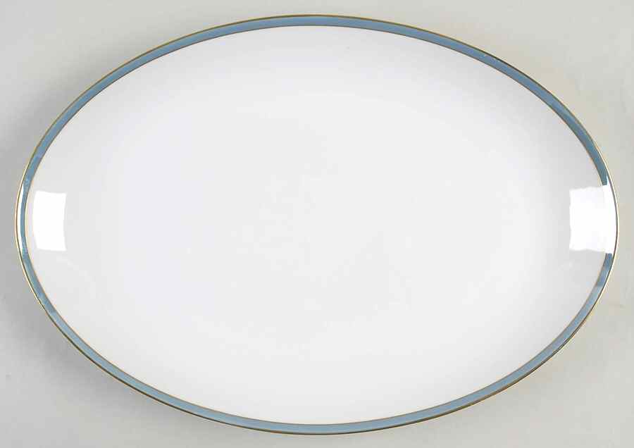 Spring Blue 15" Oval Serving Platter by Scherzer-1