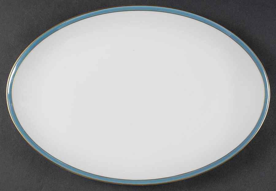 Spring Blue 13" Oval Serving Platter by Scherzer-1