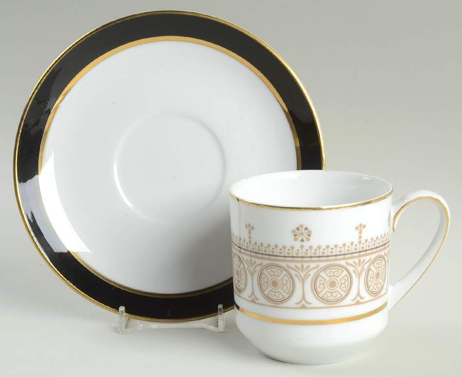 Aquarius Flat Cup & Saucer Set by Sears-1