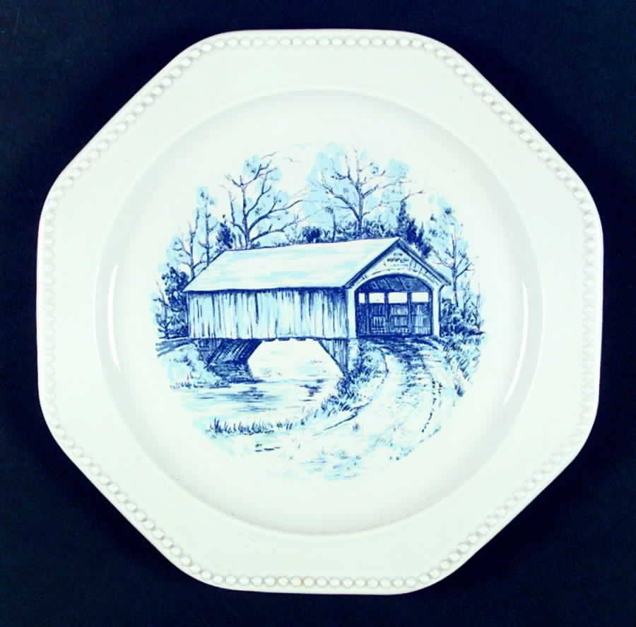 Covered Bridges Dinner Plate by Sears-1