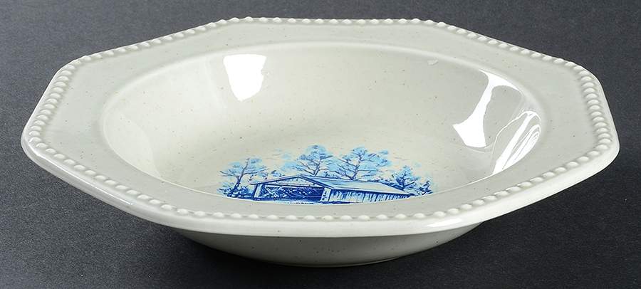 Covered Bridges Rim Soup Bowl by Sears-1