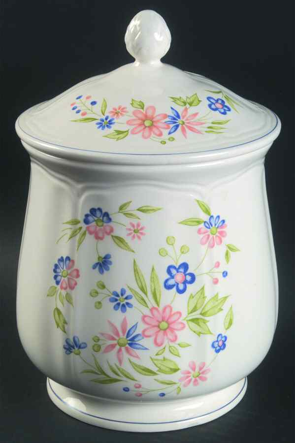 Country French Extra Large Canister & Lid by Sears-1