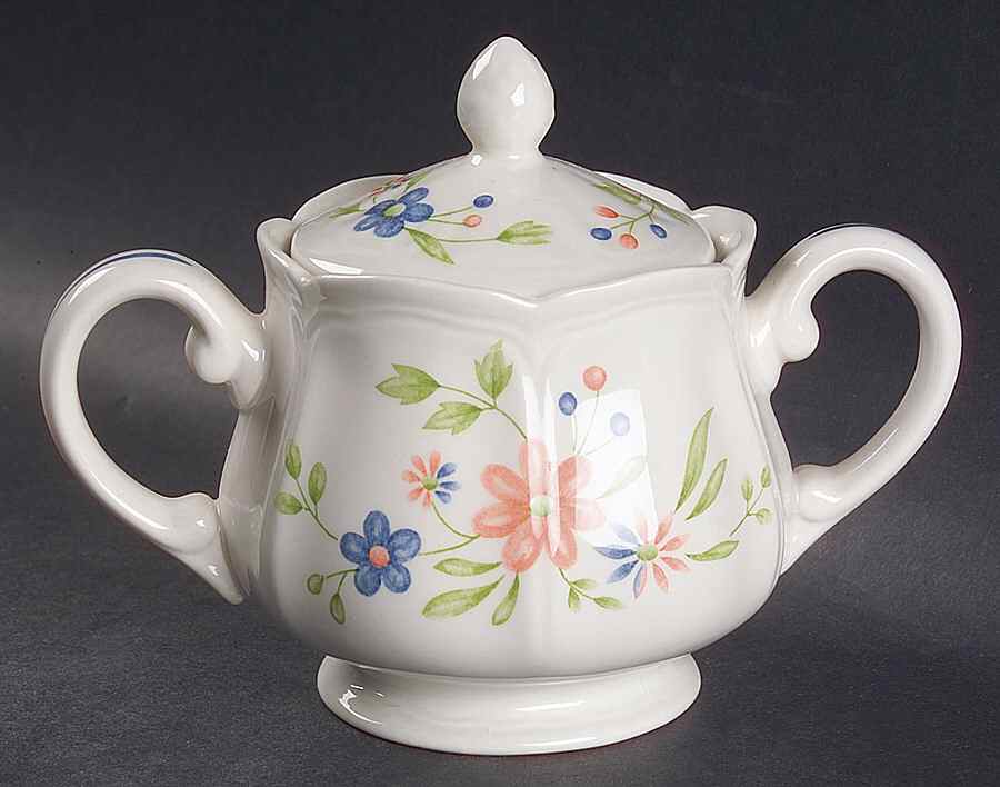 Country French Sugar Bowl & Lid by Sears-1