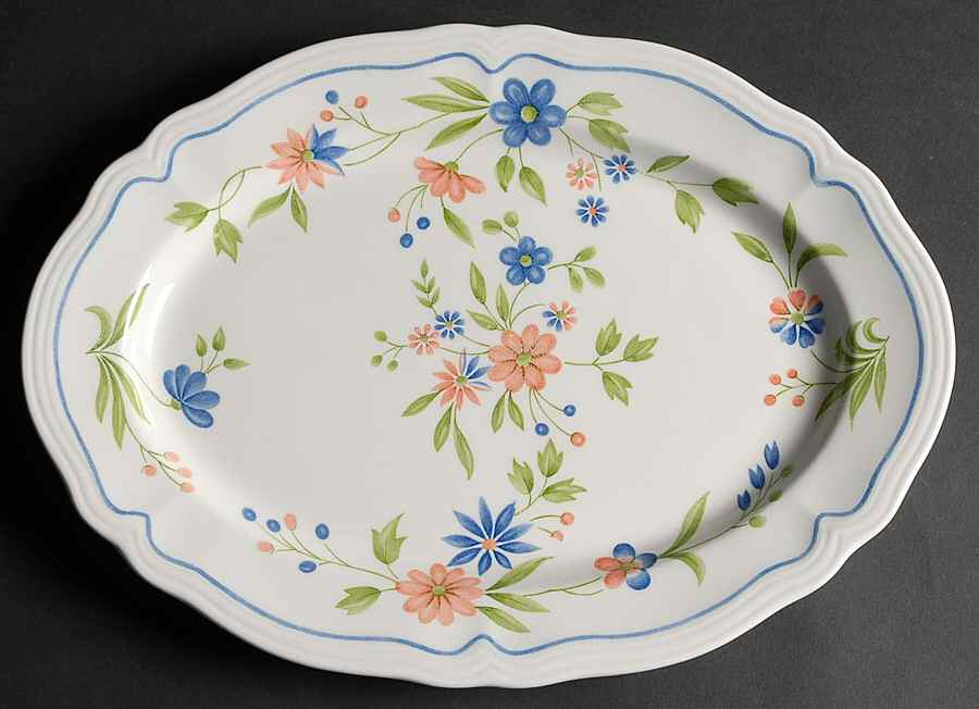 Country French 13" Oval Serving Platter by Sears-1