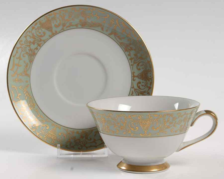 Coronation Footed Cup & Saucer Set by Sears-1