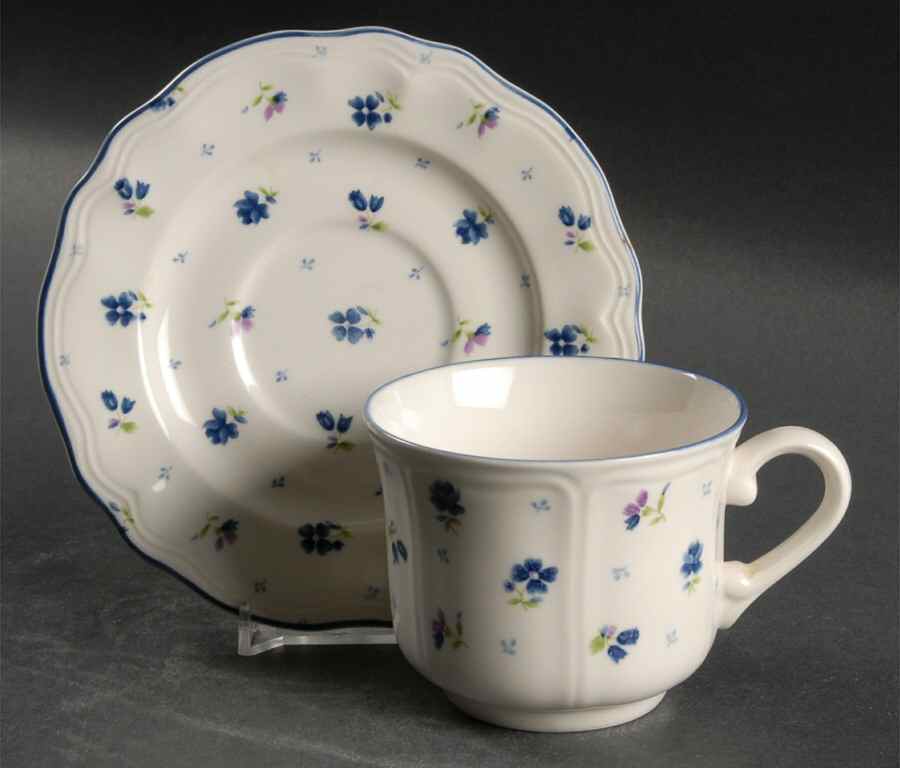 Enchantment Flat Cup & Saucer Set by Sears-1