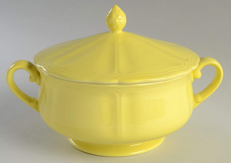 Federalist Lemon Yellow (4236) Round Covered Vegetable by Sears-1