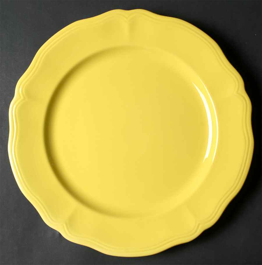 Federalist Lemon Yellow (4236) 12" Chop Plate (Round Platter) by Sears-1