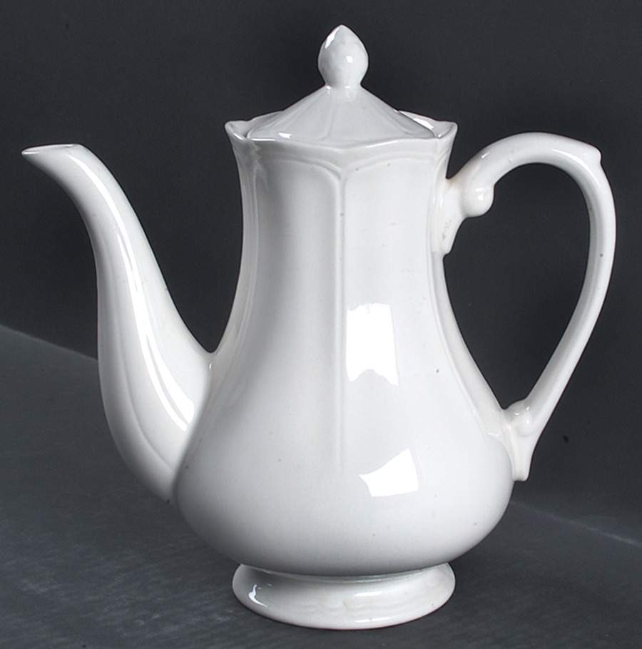 Federalist White Coffee Pot & Lid by Sears-1