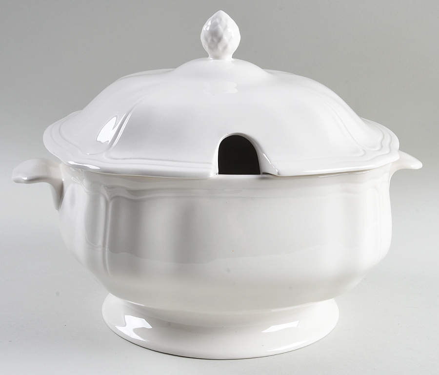 Federalist White Tureen &  Lid by Sears-1