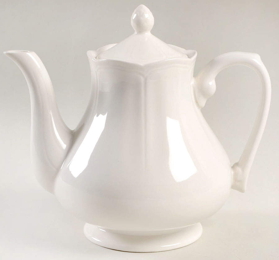 Federalist White Teapot & Lid by Sears-1