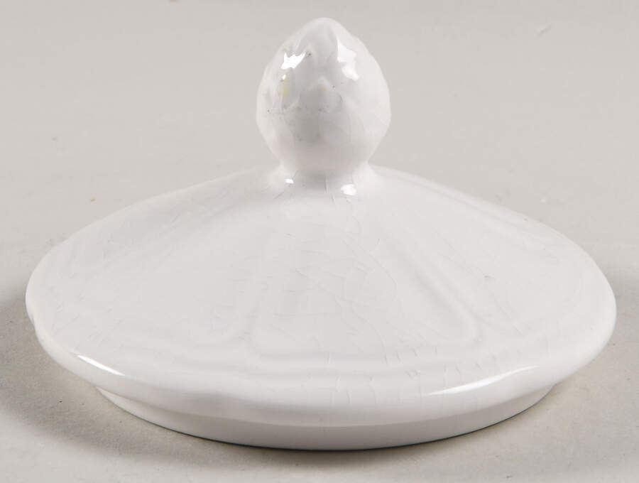 Federalist White Lid for Sugar Bowl by Sears-1