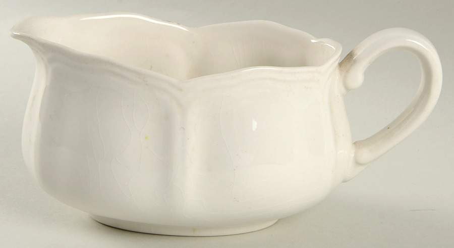 Federalist White Gravy Boat by Sears-1