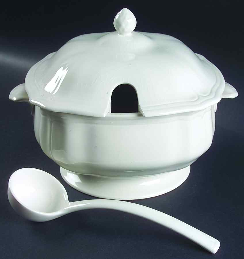 Federalist White Tureen & Lid w/Ladle by Sears-1