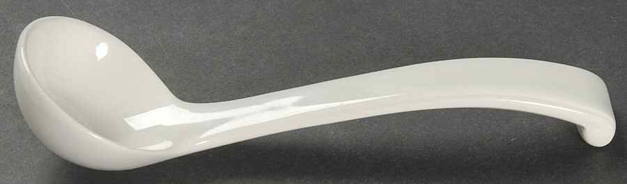 Federalist White Gravy Ladle Solid Piece by Sears-1