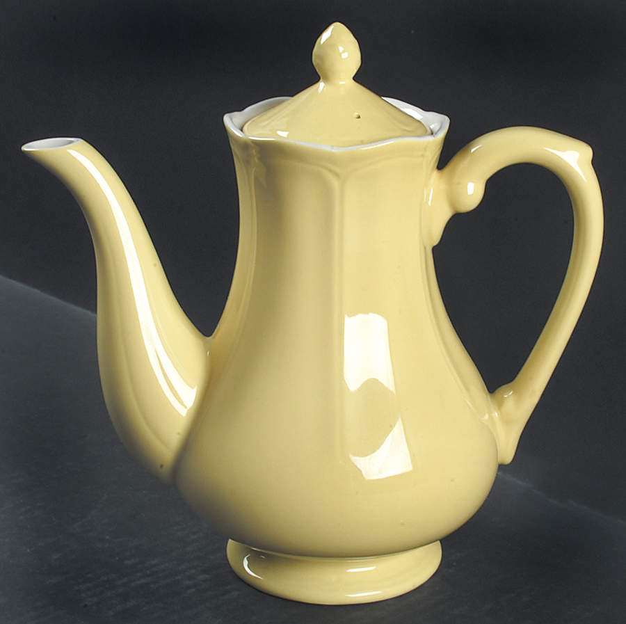Federalist Buttercup Yellow (4239) Coffee Pot & Lid by Sears-1
