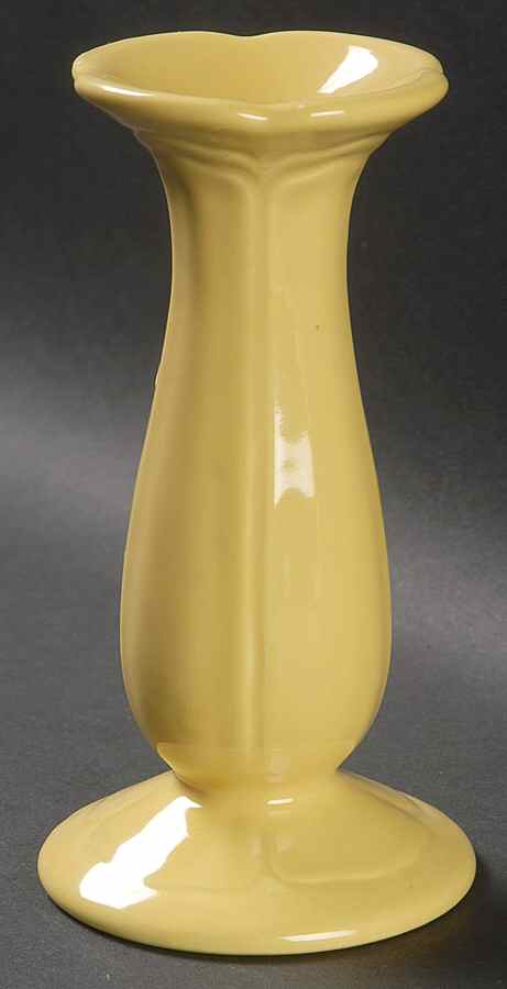 Federalist Buttercup Yellow (4239) 6" Candlestick by Sears-1