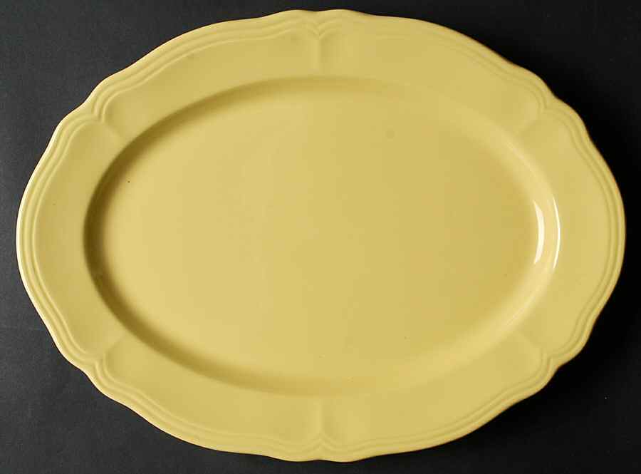 Federalist Buttercup Yellow (4239) 14" Oval Serving Platter by Sears-1