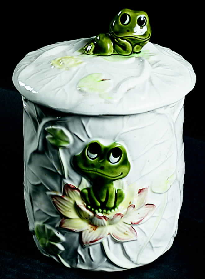 Frog Family Small Canister & Lid by Sears-1