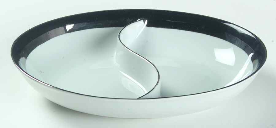 Gemini 10" Oval Divided Vegetable Bowl by Sears-1