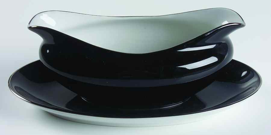 Gemini Gravy Boat with Attached Underplate by Sears-1