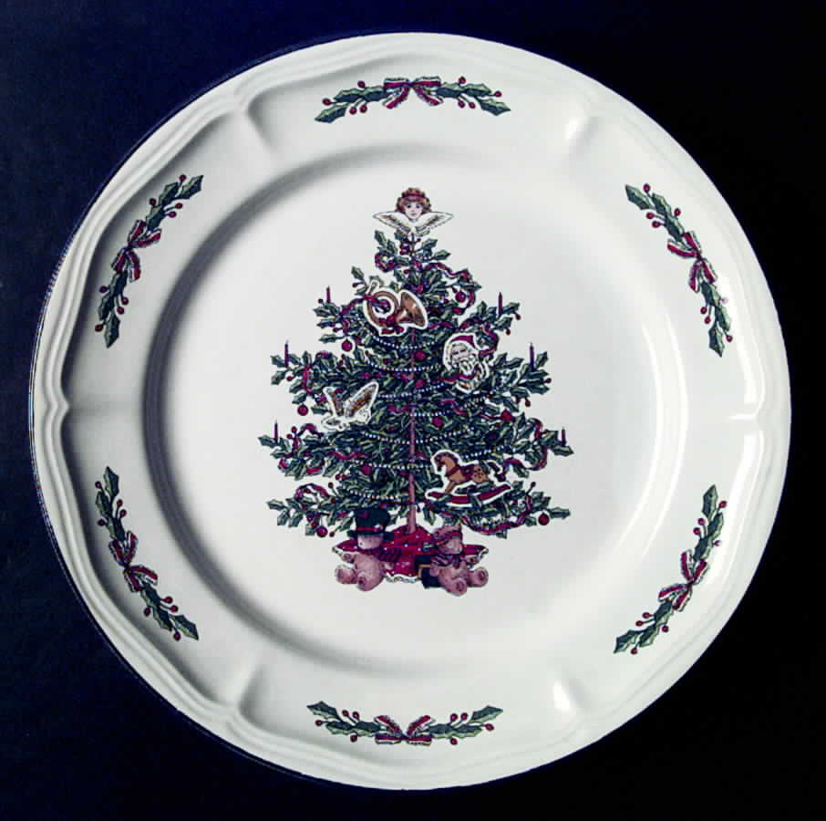 Holly & Lace Dinner Plate by Sears-1