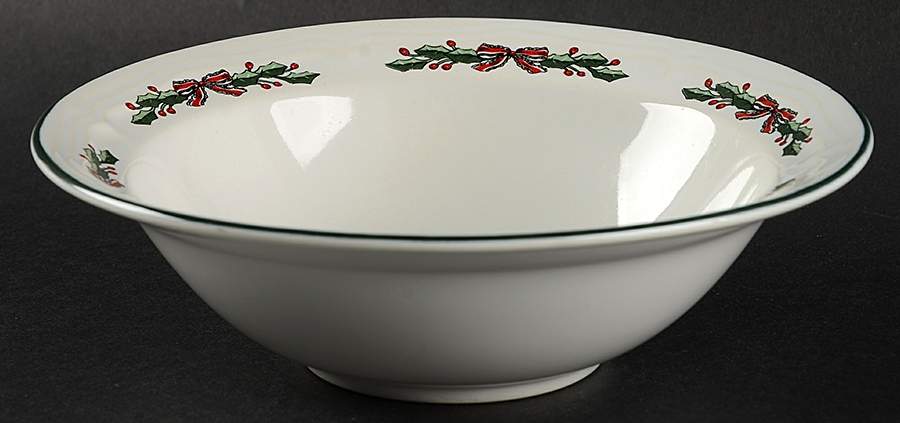 Holly & Lace Rim Cereal Bowl by Sears-1