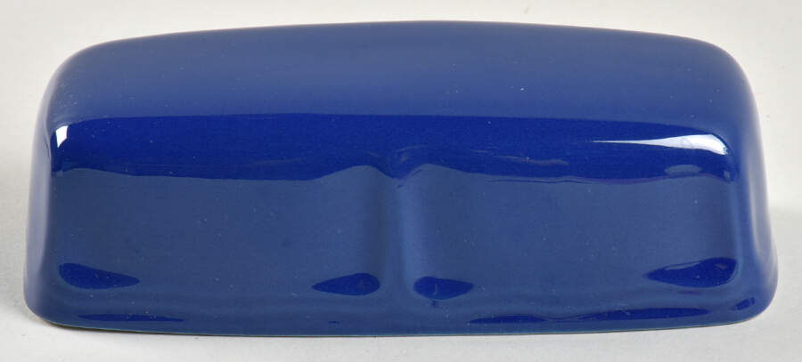 Lancaster Calico Blue Lid for 1/4 Lb Butter by Sears-1
