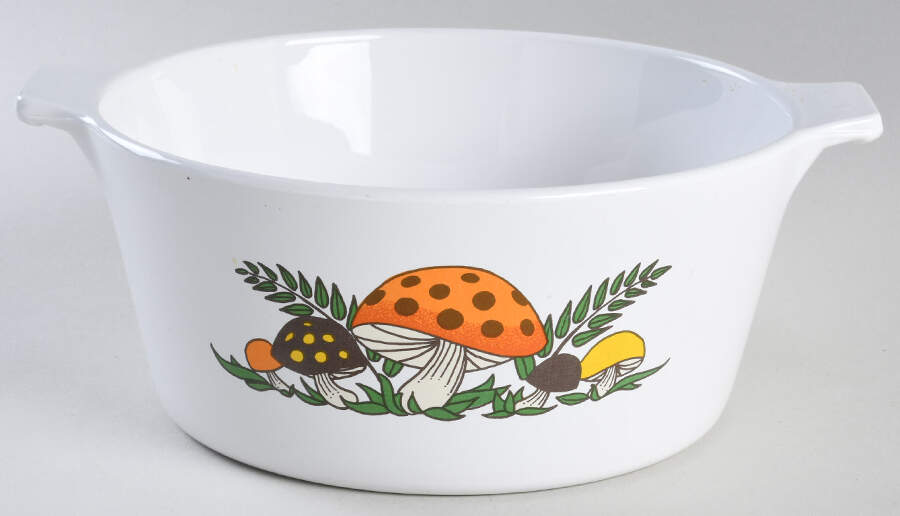 Merry Mushroom 1.75 Qt Round Covered Casserole No Lid by Sears-1