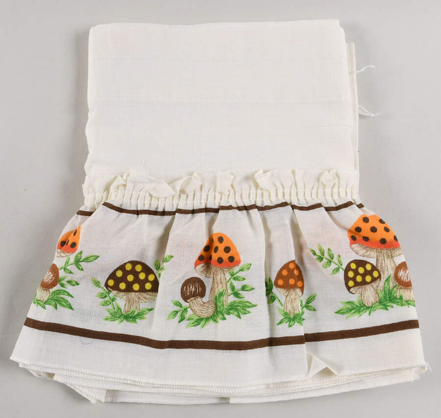 Merry Mushroom 68" X 11" Curtain Valance by Sears-1