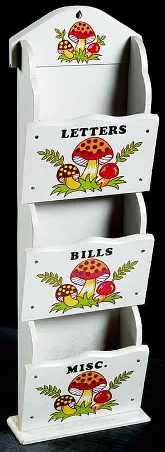 Merry Mushroom Wood Letter Rack by Sears-1