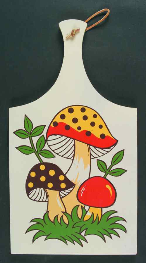 Merry Mushroom Cutting Board with Wood Back by Sears-1