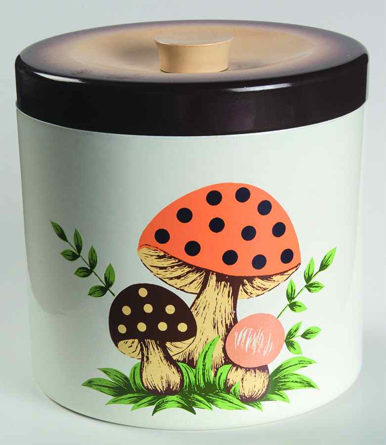 Merry Mushroom Small Plastic Canister & Lid by Sears-1