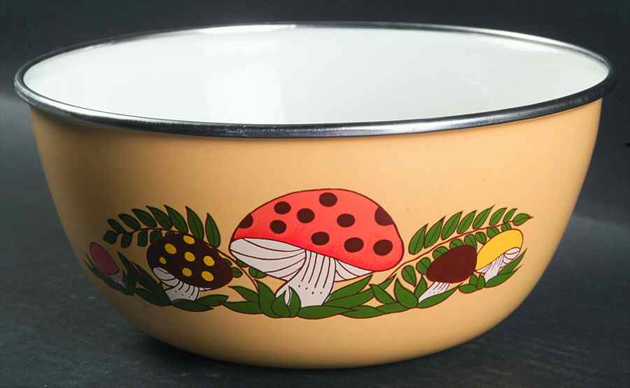 Merry Mushroom Large Metal Mixing Bowl by Sears-1
