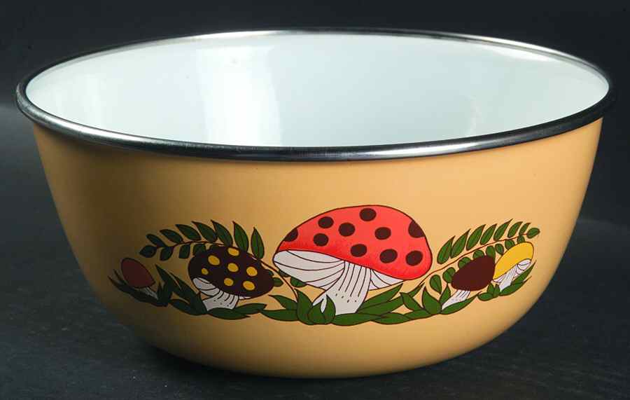 Merry Mushroom Medium Metal Mixing Bowl by Sears-1