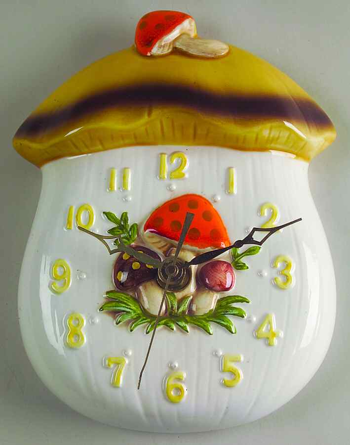 Merry Mushroom Hanging Wall Clock by Sears-1