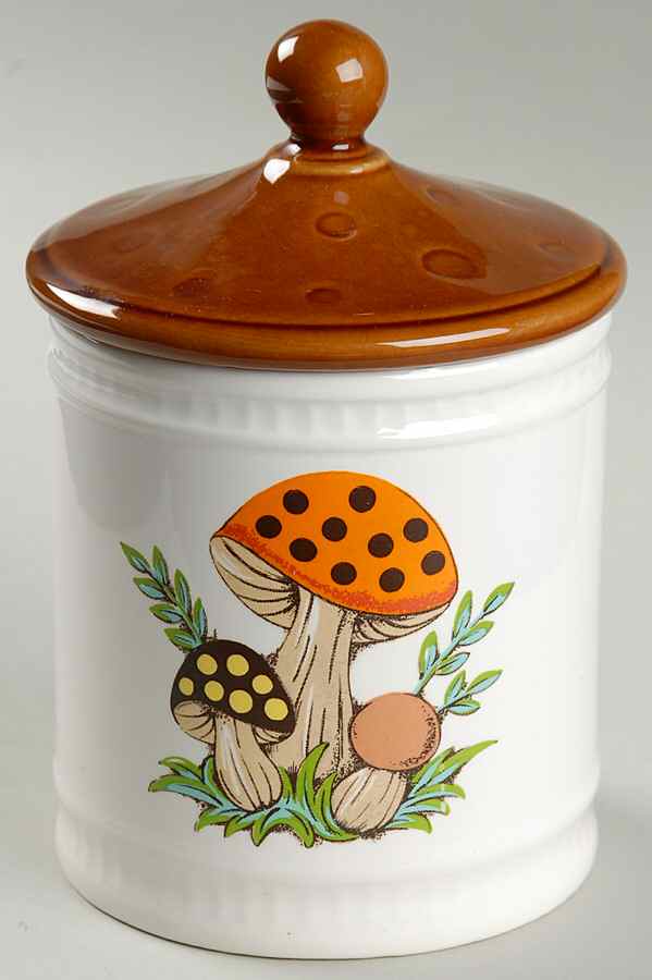 Merry Mushroom Small Canister & Lid by Sears-1