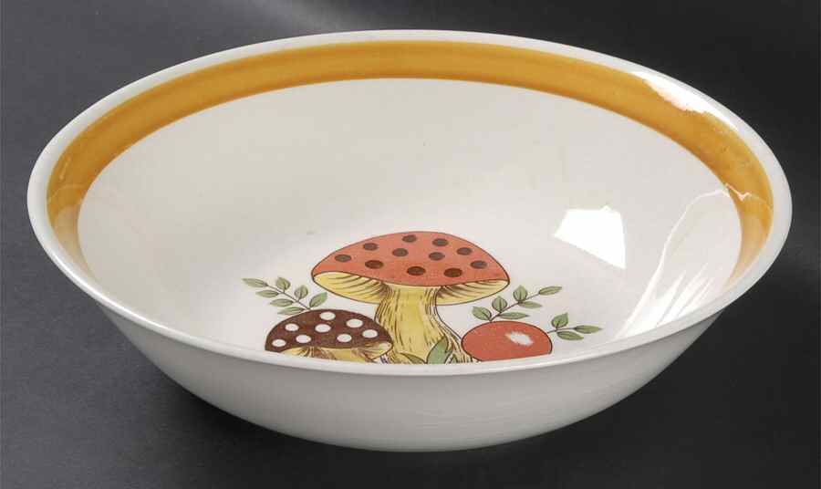 Merry Mushroom 9" Round Vegetable Bowl by Sears-1