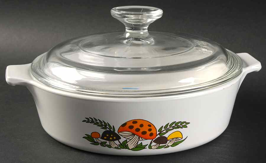 Merry Mushroom 1 Qt Round Covered Casserole by Sears-1